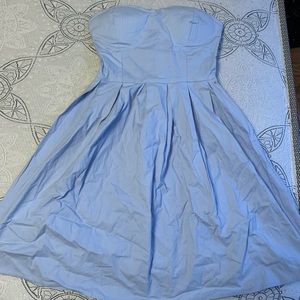 Strapless shirt flare dress